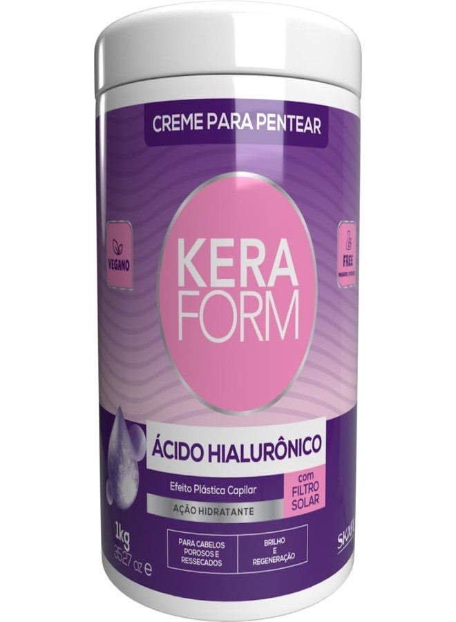Skafe Keraform Hyaluronic Acid Combing Cream 1Kg / 35.27 fl oz Crema para peinar / Vegano