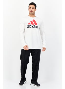 Adidas Men Sportswear Fit Long Sleeve Outdoor T-Shirt, Off White  - Image 4