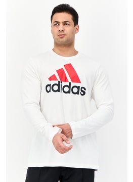 Adidas Men Sportswear Fit Long Sleeve Outdoor T-Shirt, Off White  - Image 1
