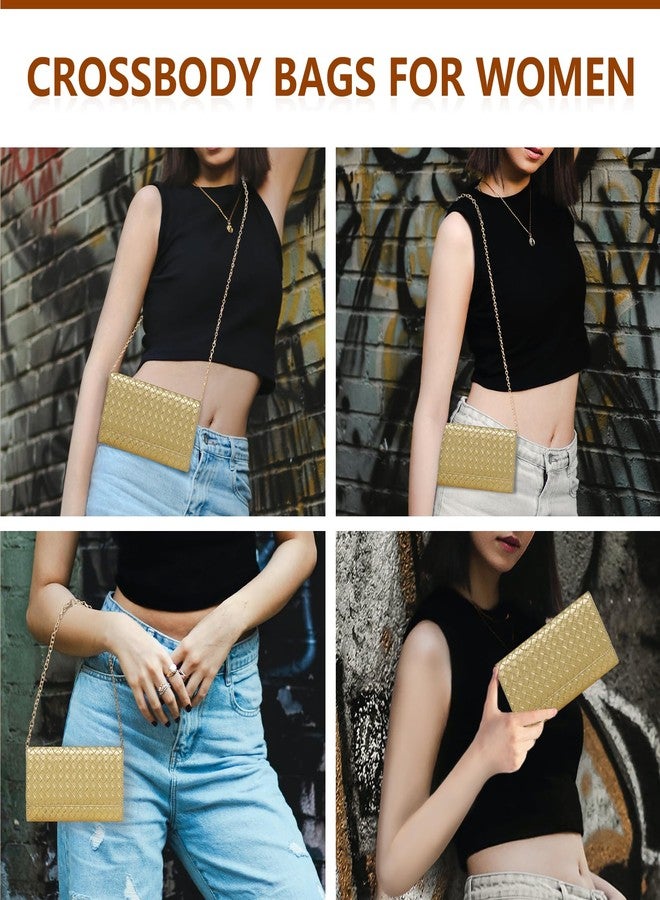 U+U Crossbody Bags for Women, Small Bag with Removable Chain, Card Slots & Phone Pocket - Lightweight Purse Wallet (8 Colors), Gold, 8 x 4.65 x 0.98 inches - Image 5