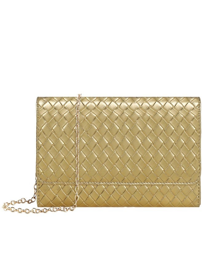 U+U Crossbody Bags for Women, Small Bag with Removable Chain, Card Slots & Phone Pocket - Lightweight Purse Wallet (8 Colors), Gold, 8 x 4.65 x 0.98 inches - Image 1