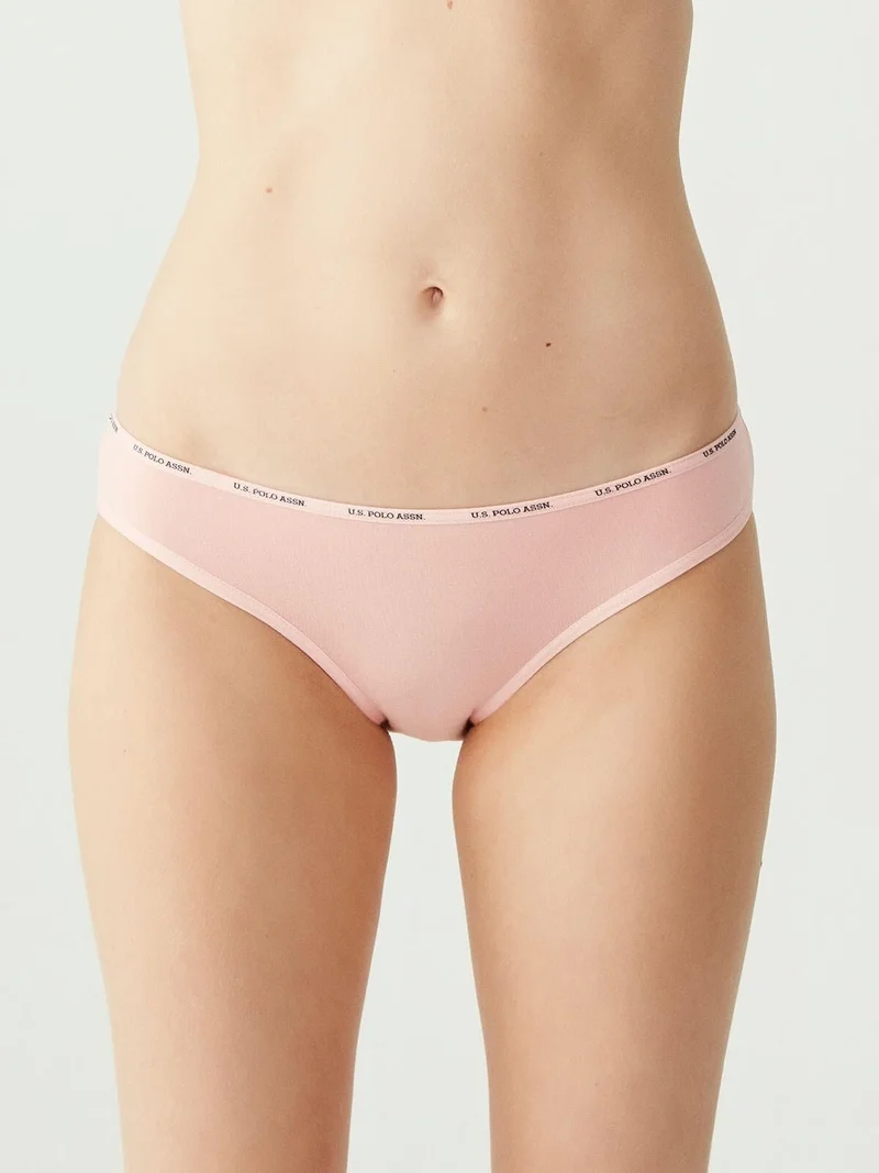 يو اس بولو اسن BASE. Polo Assn. Women's Multicolored 5 Pack High Waist Slip 67002