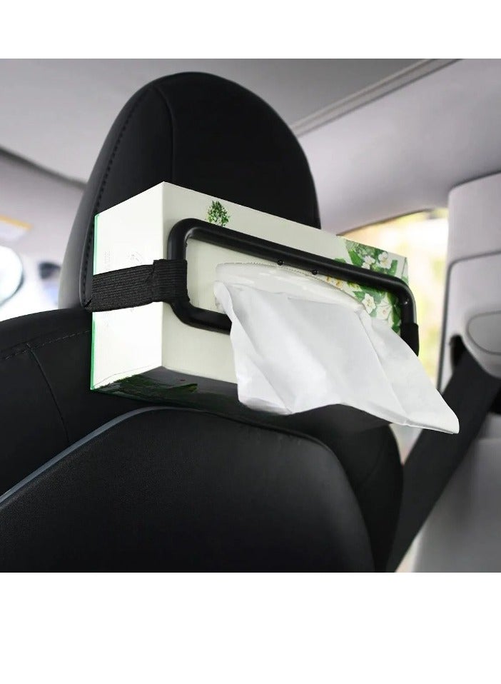 Generic Car Tissue Rack Clip, Universal Sun Visor Napkin Box, Simple And Convenient Seat Back Tissue Holder, Adjustable Car Tissue Box Holder Bracket, (1pc, Black) - Image 4