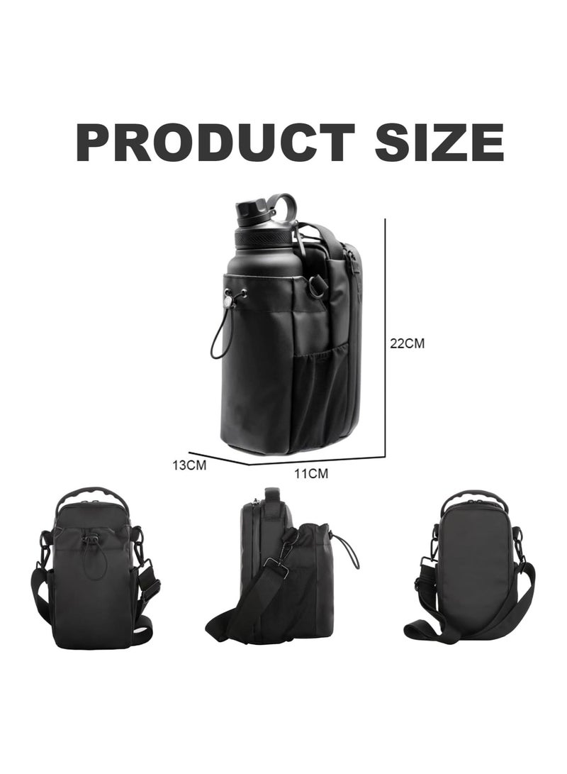 BlueFire Magnetic Fitness Gym Bag for Men & Women | Innovative CSling Magnetic Bottle Holder with Lockable Zippers, Water Bottle Pouch & Gym Organizer | Durable Travel Sling Backpack for Workout, Sports Gear, Motorcycle Tank Use & Everyday Essentials – Fits Bottles up to 46oz – Compact Crossbody Sling & Secure Gym Pouch – Model CSling-555 - Image 3