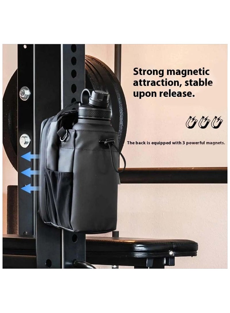 BlueFire Magnetic Fitness Gym Bag for Men & Women | Innovative CSling Magnetic Bottle Holder with Lockable Zippers, Water Bottle Pouch & Gym Organizer | Durable Travel Sling Backpack for Workout, Sports Gear, Motorcycle Tank Use & Everyday Essentials – Fits Bottles up to 46oz – Compact Crossbody Sling & Secure Gym Pouch – Model CSling-555 - Image 4