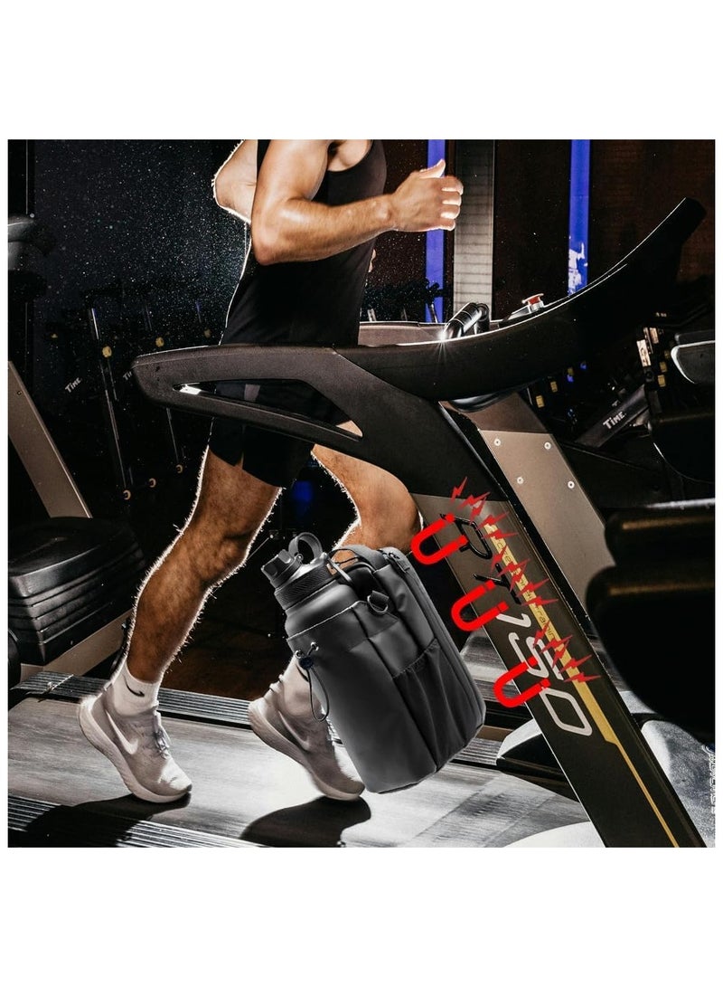 BlueFire Magnetic Fitness Gym Bag for Men & Women | Innovative CSling Magnetic Bottle Holder with Lockable Zippers, Water Bottle Pouch & Gym Organizer | Durable Travel Sling Backpack for Workout, Sports Gear, Motorcycle Tank Use & Everyday Essentials – Fits Bottles up to 46oz – Compact Crossbody Sling & Secure Gym Pouch – Model CSling-555 - Image 5