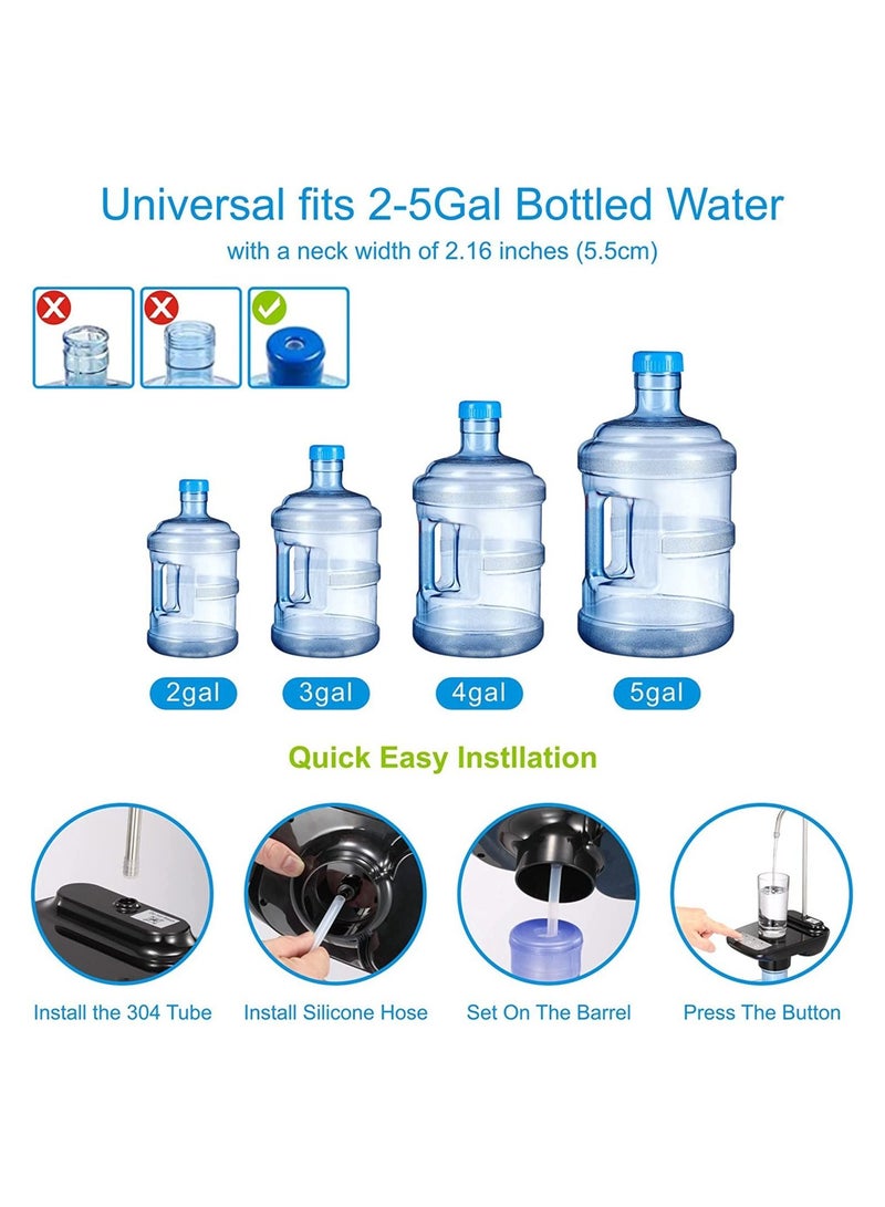 Automatic Electric Drinking Water Dispenser USB charging Portable Bottle Pump Bucket Usable With Gallons Ideal For Home Kitchen Office And Outdoors  - Image 3