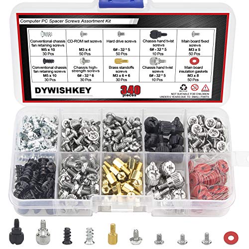 DYWISHKEY Computer Screws Standoffs Set Assortment Kit, 340 PCS - Image 1
