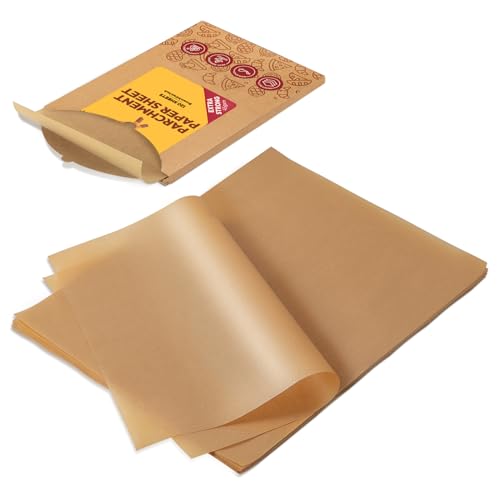 Katbite 120Pcs 8x12 inches Parchment Paper Sheets, Heavy Duty Unbleached Baking Paper, Pre-cut Parchment Paper for Baking, Air Fryer, Grilling, Steaming - Image 1
