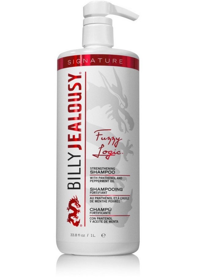 Billy Jealousy - Fuzzy Logic Strengthening Mens Shampoo, Adds Volume, Prevents Hair Loss, Promotes Circulation & Healthy Growth, Peppermint Scent, 33.8 Fl Oz - Image 1