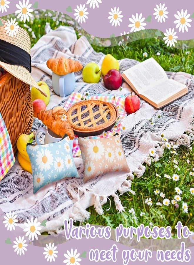 Kacctyen 10 Pcs Daisy Small Zipper Pouch Purse Makeup Bags Bulk Daisy Gift for Women Canvas Cosmetic Bag Mini Pouch for Graduation Teacher Mother's Day Mom Travel Storage Organizer - Image 5