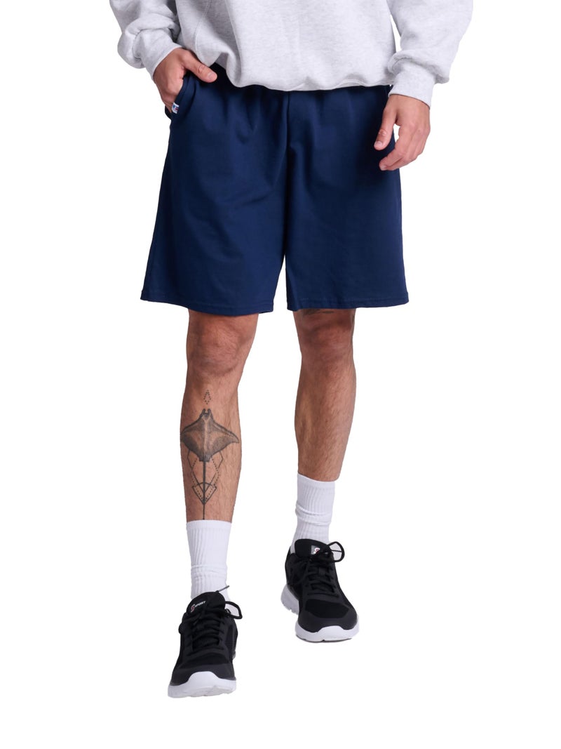 Russell Athletic Men's Cotton Baseline Short with Pockets, J. Navy, X-Large - Image 1