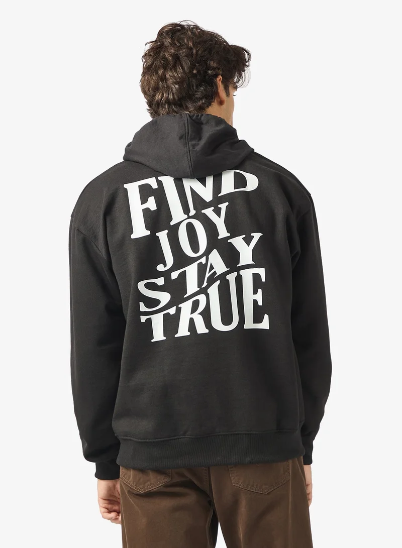 Seventy Five Graphic Print Hoodie