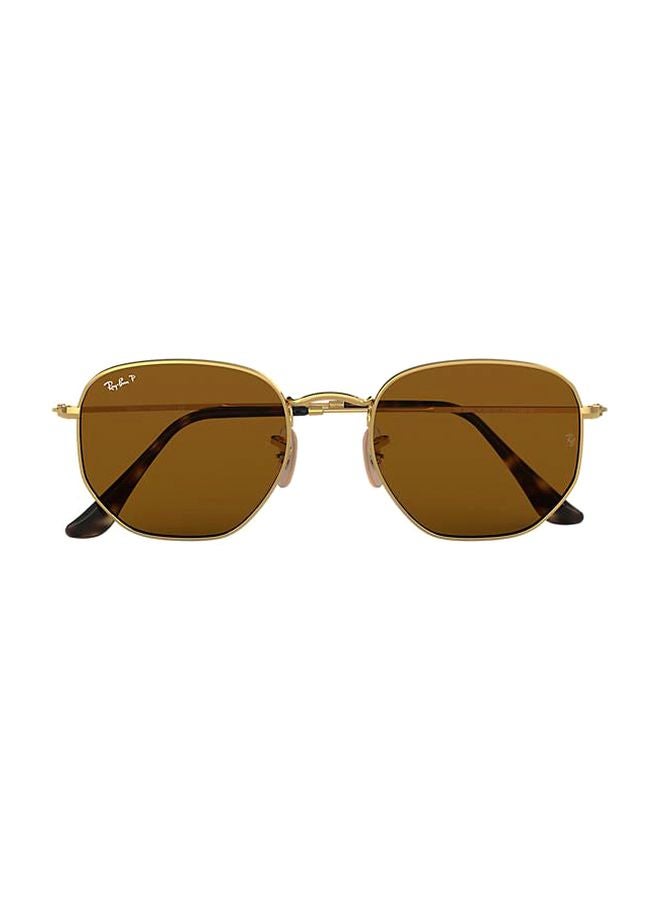 Unisex Polarized Asymmetrical Sunglasses - 3548N-001/57 - Lens Size: 51 mm - Gold