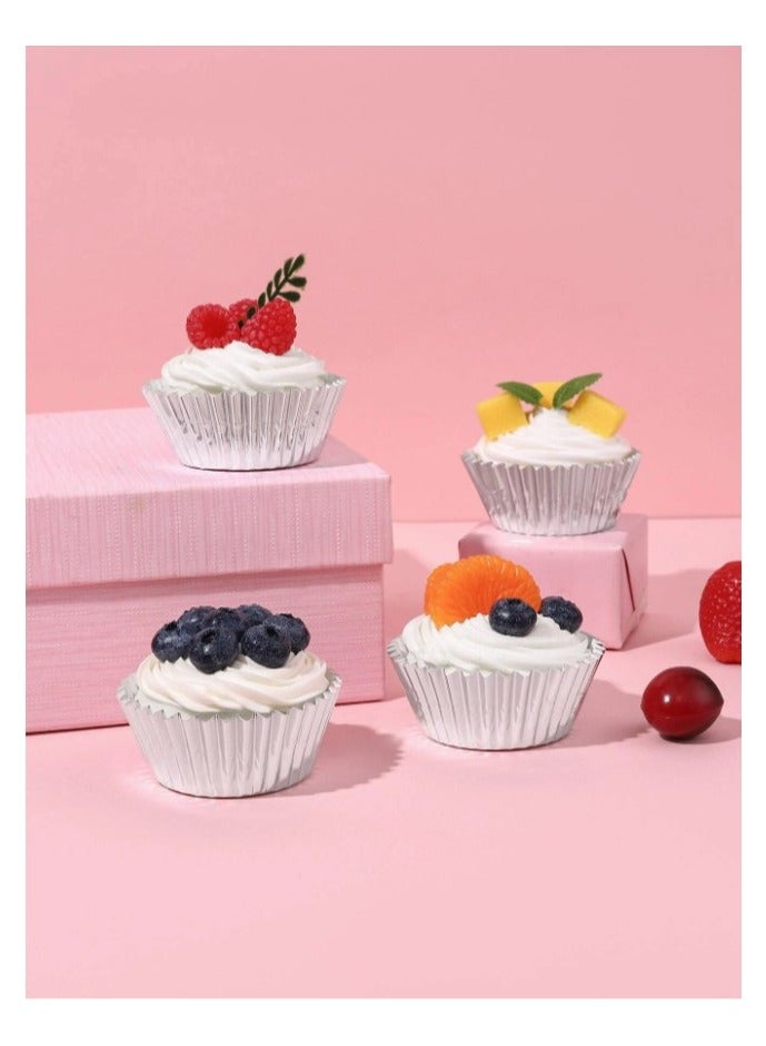 Crinkle Muffin Cupcake Baking Cups Disposable High Temperature Oven Baking Cups for Birthday, Wedding, Holiday and Party 100 pcs  - Image 1