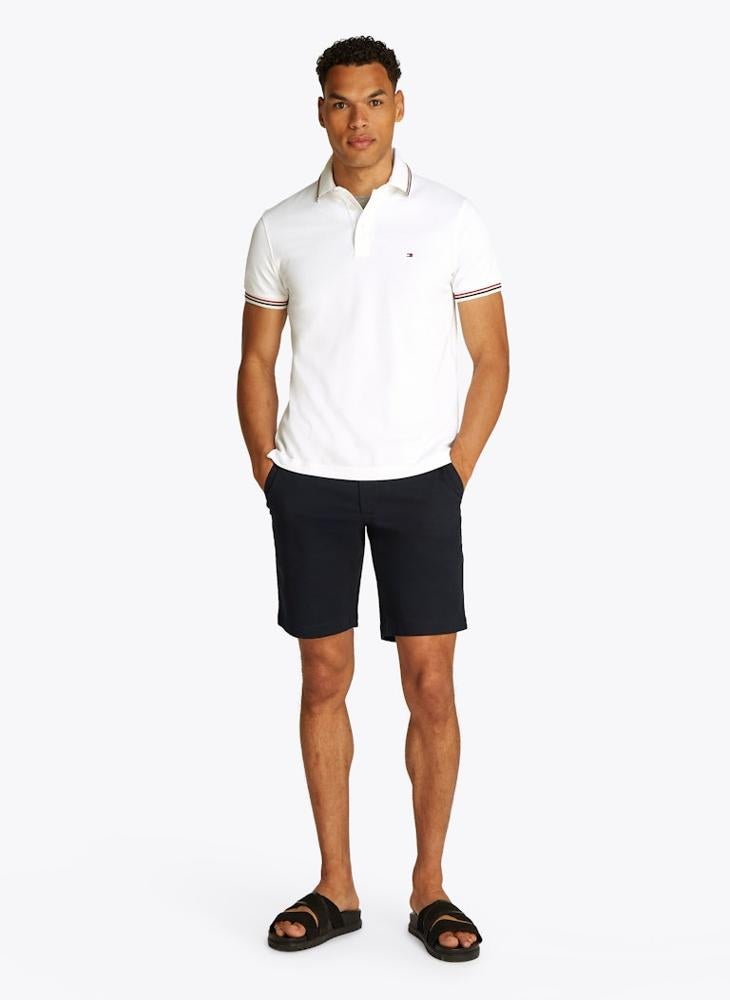 TOMMY HILFIGER Logo Print Tipped Polo Shirt  - Image 4
