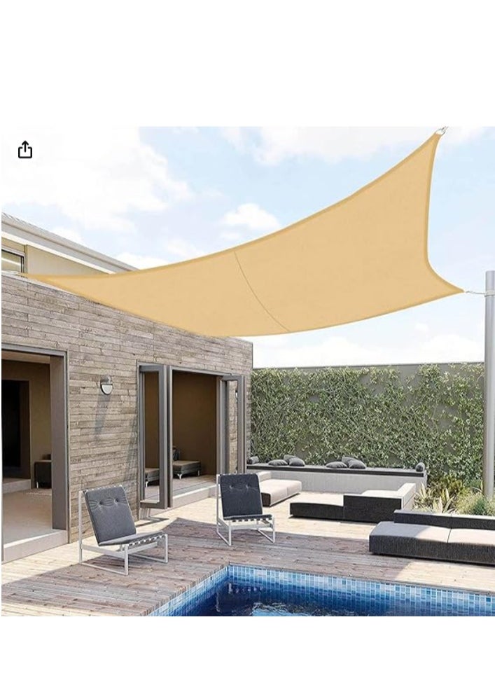Generic Sunny Guard Rectangular Waterproof Windproof UV Protection Sunshade for Patio, Outdoor, and Porch, Sand, 5 x 6m  - Image 2