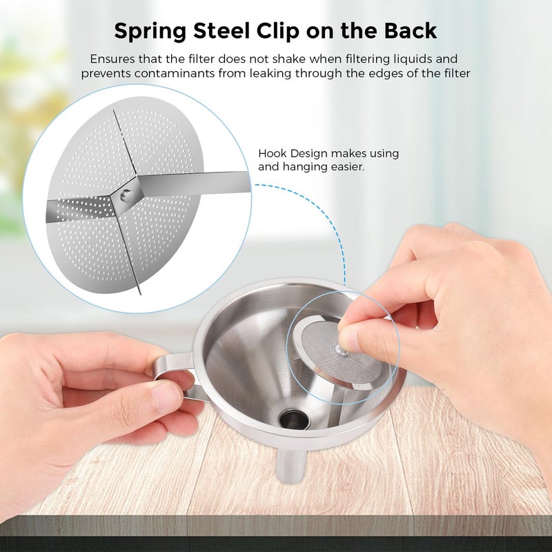 Sovol 3D Stainless Steel Funnel, Resin Funnel Filter Cup for SLA/DLP/LCD 3D Printer UV Resin, Double-Strainer Filter for 3D Printing Liquid, Coming with Resin Cleaning Kit - Image 3