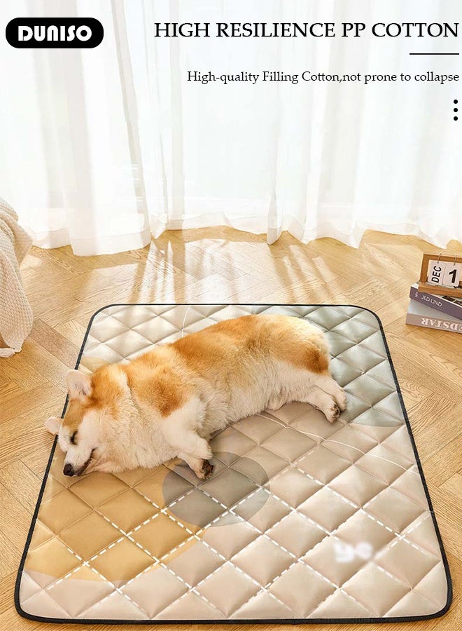 DUNISO حصيرة تبريد للكلاب مع تصميم غير قابل للانزلاق ومقاوم للماء من الداخل، سميكة جداً، قابلة للغسل في الغسالة للكلاب المتوسطة والكبيرة للاستخدام في الأقفاص والأسرة والأرائك والسيارات - Image 2