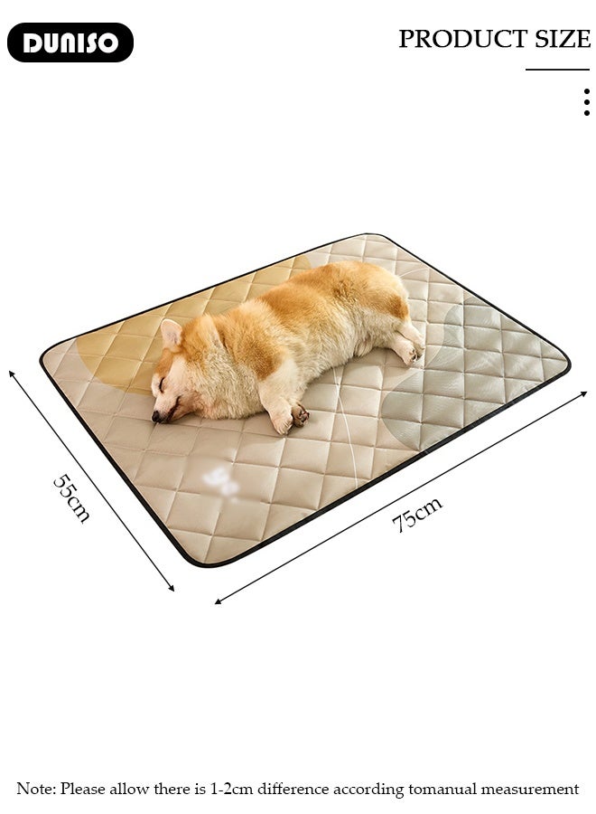 DUNISO حصيرة تبريد للكلاب مع تصميم غير قابل للانزلاق ومقاوم للماء من الداخل، سميكة جداً، قابلة للغسل في الغسالة للكلاب المتوسطة والكبيرة للاستخدام في الأقفاص والأسرة والأرائك والسيارات - Image 3