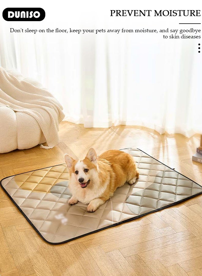 DUNISO حصيرة تبريد للكلاب مع تصميم غير قابل للانزلاق ومقاوم للماء من الداخل، سميكة جداً، قابلة للغسل في الغسالة للكلاب المتوسطة والكبيرة للاستخدام في الأقفاص والأسرة والأرائك والسيارات - Image 5
