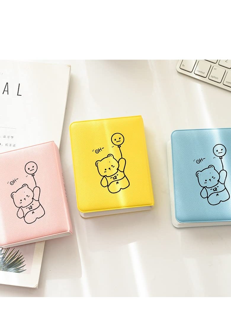 Excefore 3 inch Mini Photo Album Kpop Photocard Binder, Card Id Holder Book with 36 Pockets( Hollow Pink Bear)  - Image 4