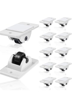 Y&D 24 Self-Adhesive Casters Mini Fixed Plastic Wheels for Storage Boxes Garbage Cans DIY Toy Car  - Image 1