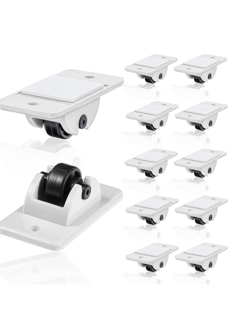 Y&D - 24 Self-Adhesive Casters Mini Fixed Plastic Wheels for Storage Boxes Garbage Cans DIY Toy Car - Image 1
