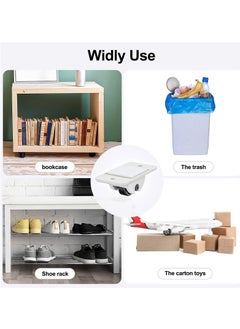 Y&D 24 Self-Adhesive Casters Mini Fixed Plastic Wheels for Storage Boxes Garbage Cans DIY Toy Car  - Image 5
