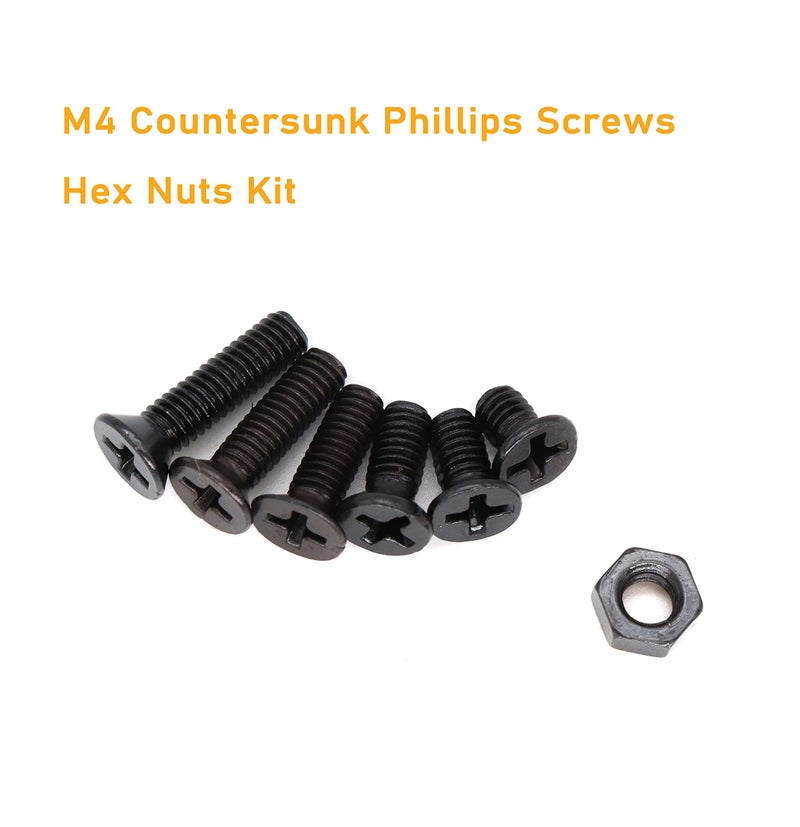 BinifiMux M4 Flat Head Screws and Hex Nuts Phillips, Countersunk Machine Screws, 220pcs (6 Sizes) Black Bolts Nuts Assortment for TV Stand, Computer Repairing, DIY - Image 5