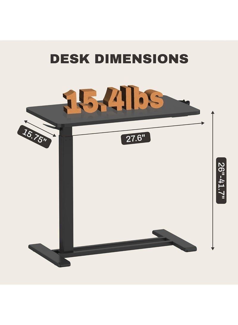 Mahmayi Mobile Standing Desk with Wheels Height Adjustable Laptop Cart for Home and Office Workstations Perfect for Rolling and Easy Movement - Black - Image 3