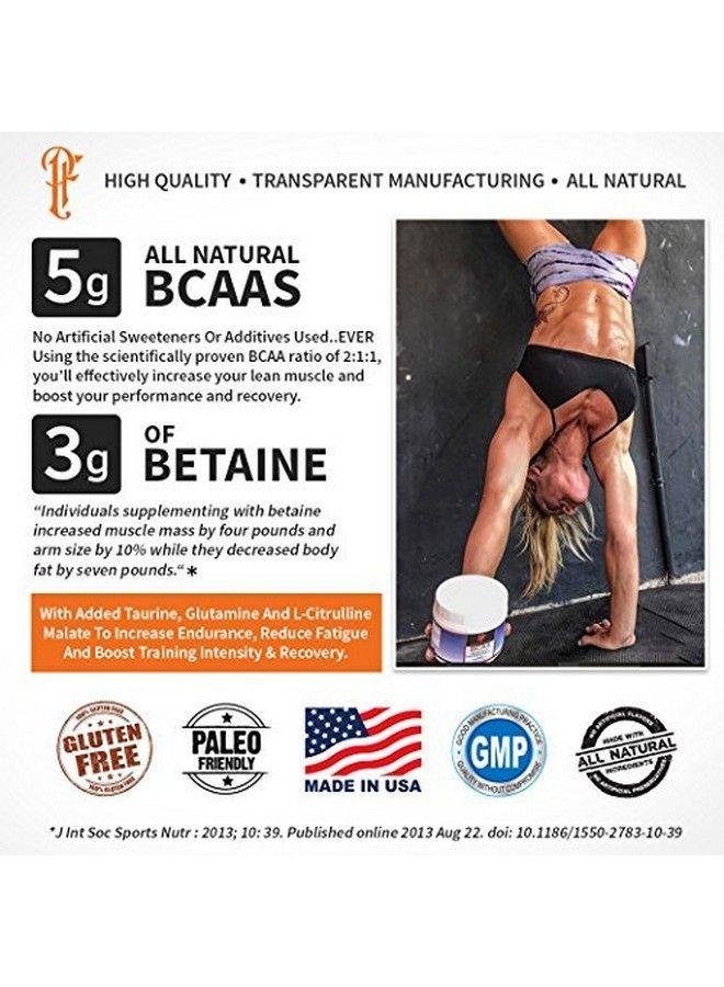 Bcaas With Stevia All Natural Branched Chain Amino Acids Powder With Glutamine & Sweetened With Stevia.Caffeine & Sucralose Free Grape Flavor No Sugar