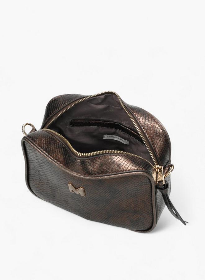 MEXX Textured Crossbody Bag with Striped Strap - Image 5