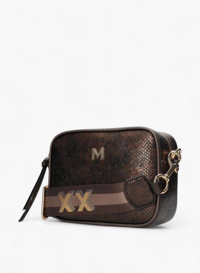 MEXX Textured Crossbody Bag with Striped Strap - Image 3