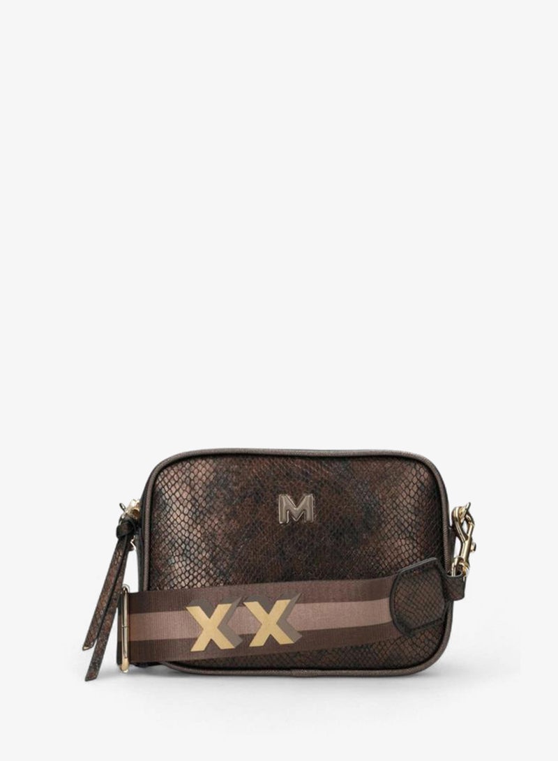 MEXX Textured Crossbody Bag with Striped Strap - Image 2