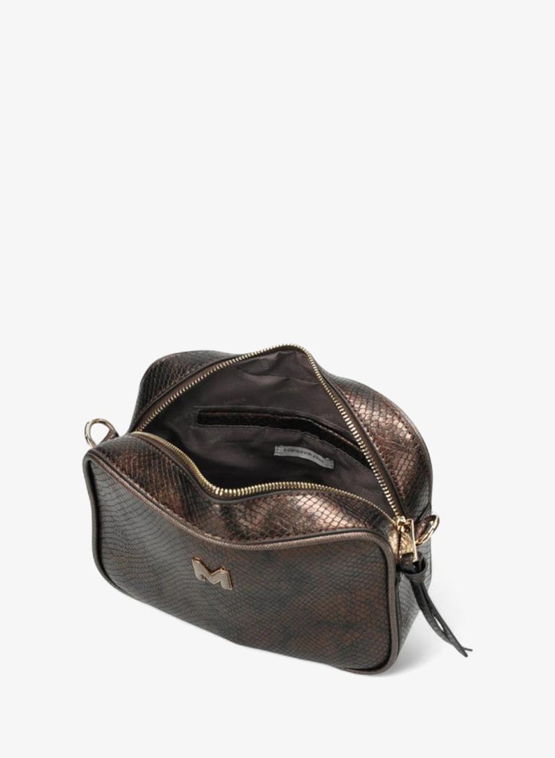 MEXX Textured Crossbody Bag with Striped Strap - Image 5