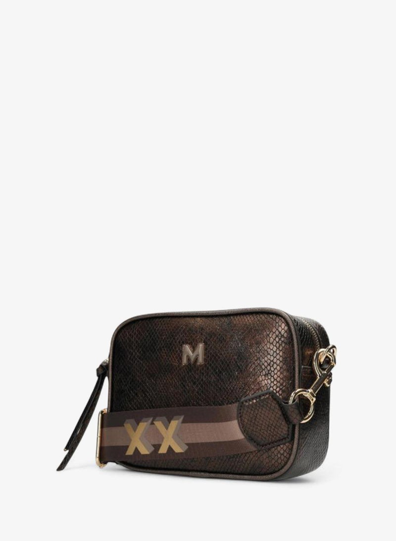 MEXX Textured Crossbody Bag with Striped Strap - Image 3