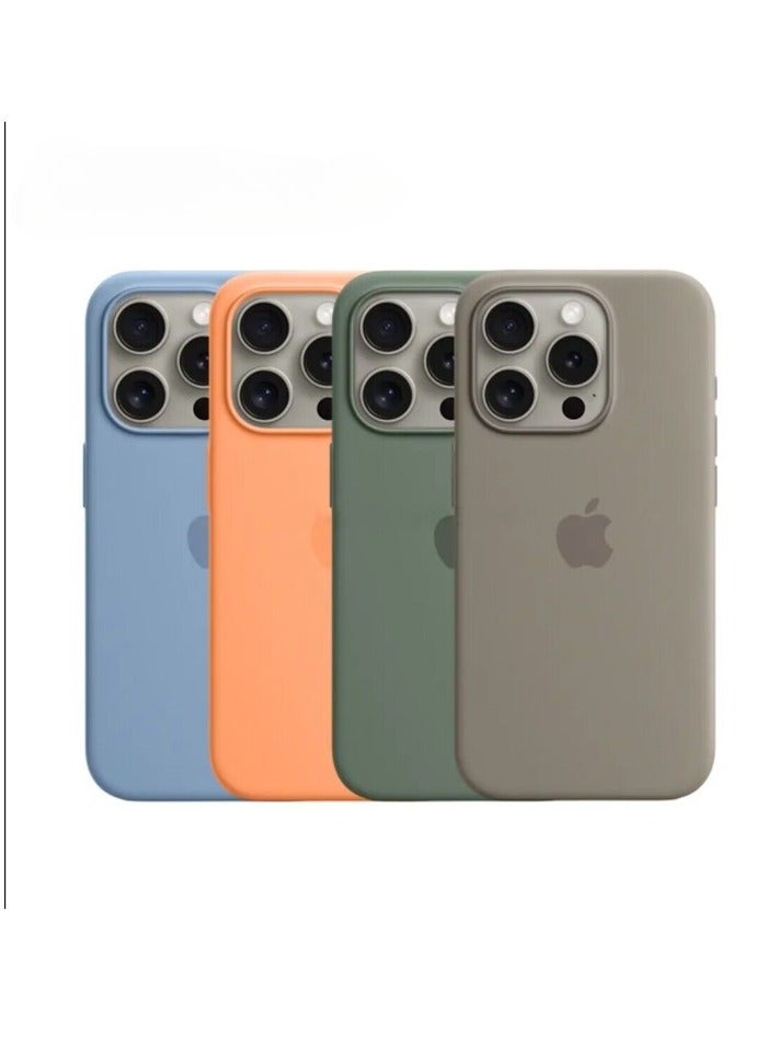 AROAQ Iphone Silicone Magnetic Case, Durable Silicone Case With Magsafe, Comfortable Soft Iphone Protection Case For Iphone 15 Pro Max, 15 Plus, Pro, ( Winter Blue Color ) - Image 2