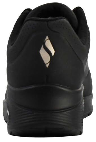Skechers womens Skecher Street Women's Uno - Stand on Air Sneaker, Black/Black, 8 Wide US - Image 3