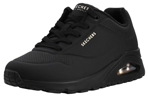 Skechers womens Skecher Street Women's Uno - Stand on Air Sneaker, Black/Black, 8 Wide US - Image 1