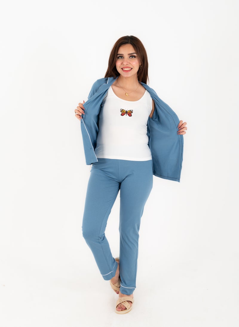 Lightweight Cotton Pajama – Stylish Women’s Nightwear Set  - Image 1