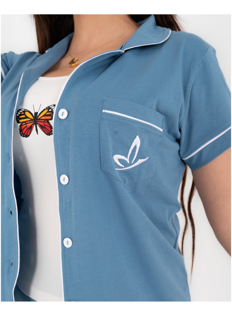Lightweight Cotton Pajama – Stylish Women’s Nightwear Set  - Image 3