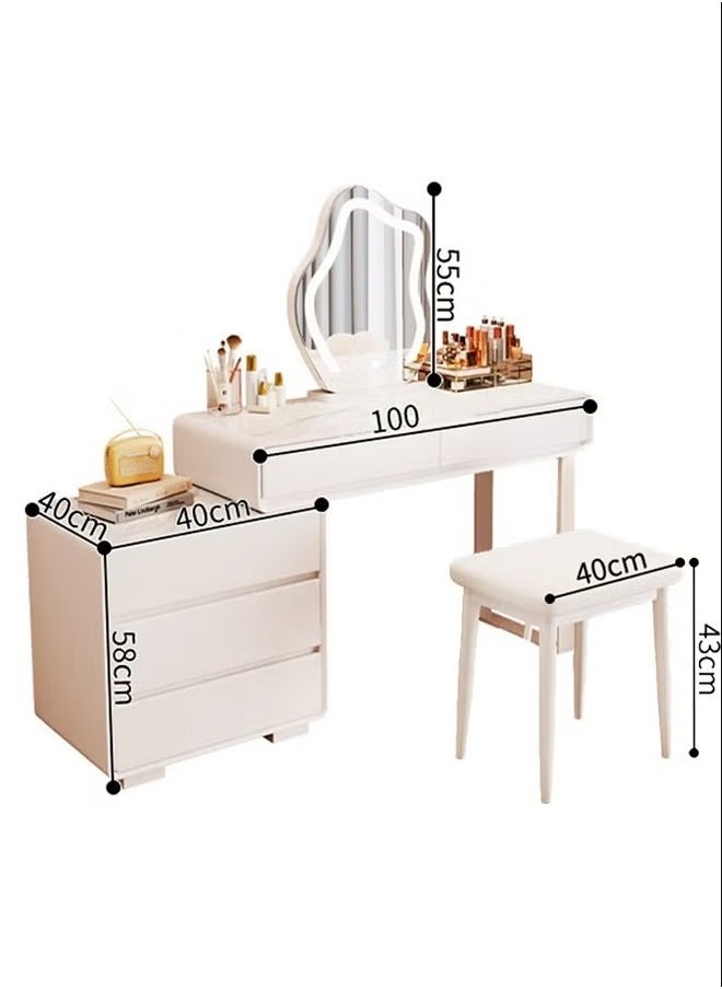 Elegant and Efficient Smart Dressing Table for Contemporary Living Spaces with LED Mirror