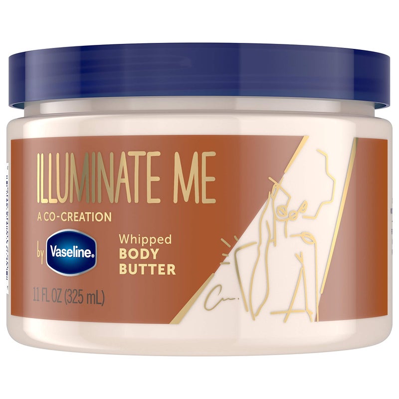 Vaseline Illuminate Me Shea Butter Whipped Body Butter for Melanin Rich Skin Provides 24 Hour Moisturization for Dry Skin 11 oz - Image 1