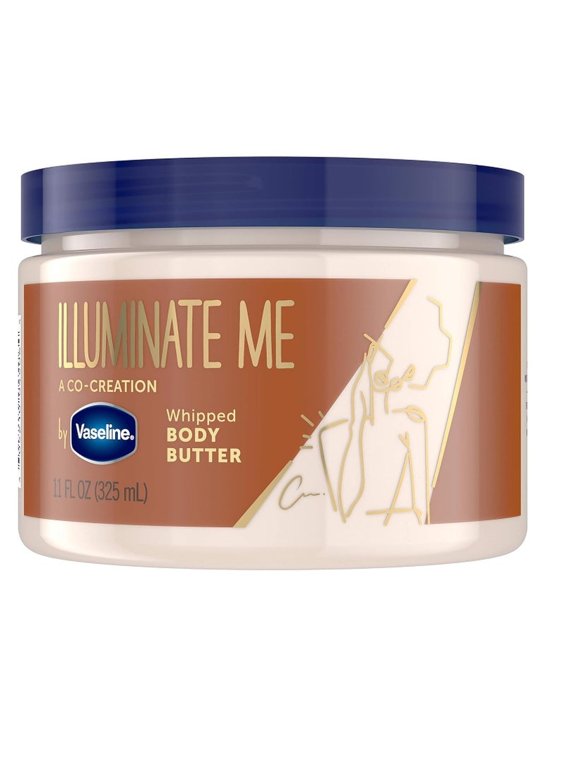 Vaseline Vaseline Illuminate Me Shea Butter Whipped Body Butter for Melanin Rich Skin Provides 24 Hour Moisturization for Dry Skin 11 oz - Image 1