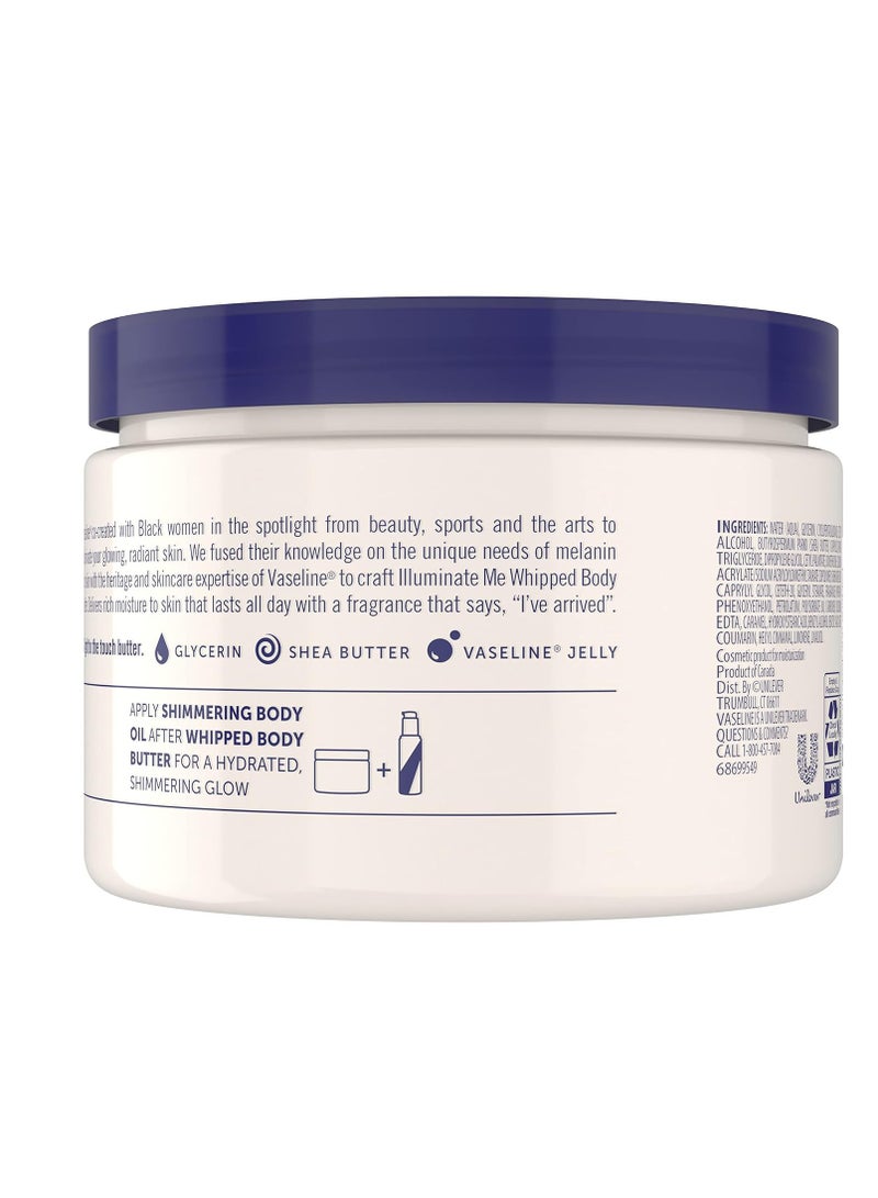 Vaseline Vaseline Illuminate Me Shea Butter Whipped Body Butter for Melanin Rich Skin Provides 24 Hour Moisturization for Dry Skin 11 oz - Image 2