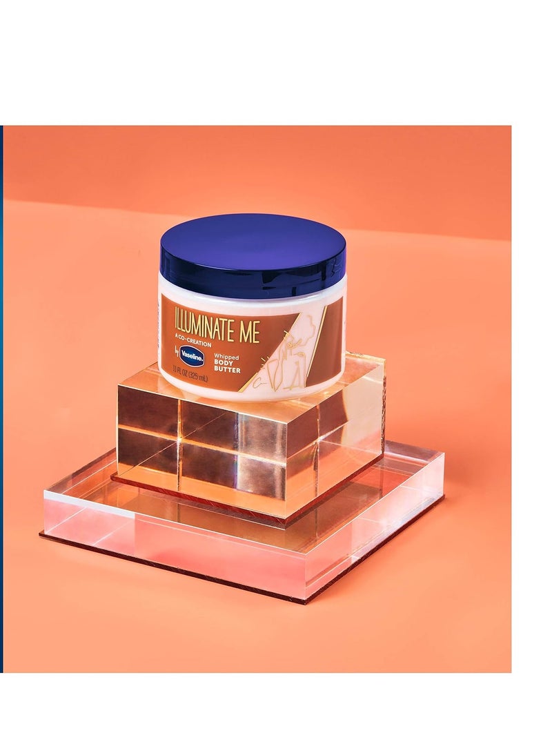 Vaseline Vaseline Illuminate Me Shea Butter Whipped Body Butter for Melanin Rich Skin Provides 24 Hour Moisturization for Dry Skin 11 oz - Image 3
