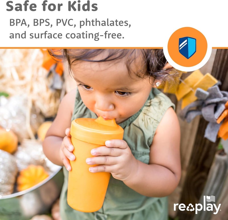 Replay Re Play Made in USA 10 Oz. Sippy Cups for Toddlers, Pack of 4 - Image 4
