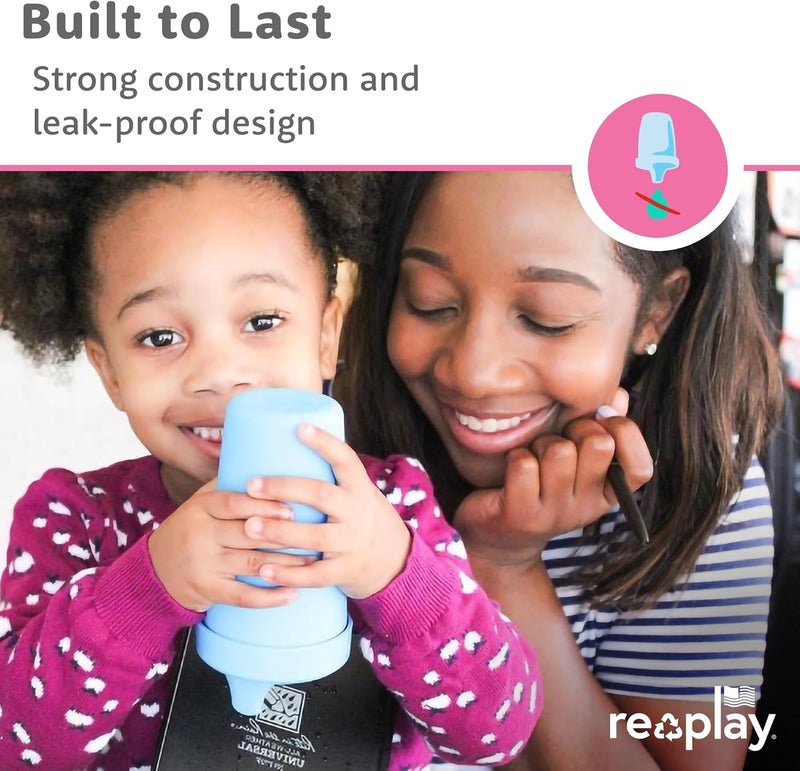 Replay Re Play Made in USA 10 Oz. Sippy Cups for Toddlers, Pack of 4 - Image 5