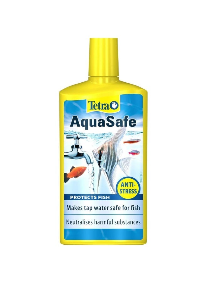 تترا Tetra AquaSafe منقي مياه أحواض الأسماك 250 مل، لمعالجة مياه الصنبور لأسماك المياه العذبة والمالحة - Image 2